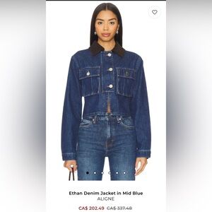NWT ALIGNE Ethan Blue Denim Jacket - size 12